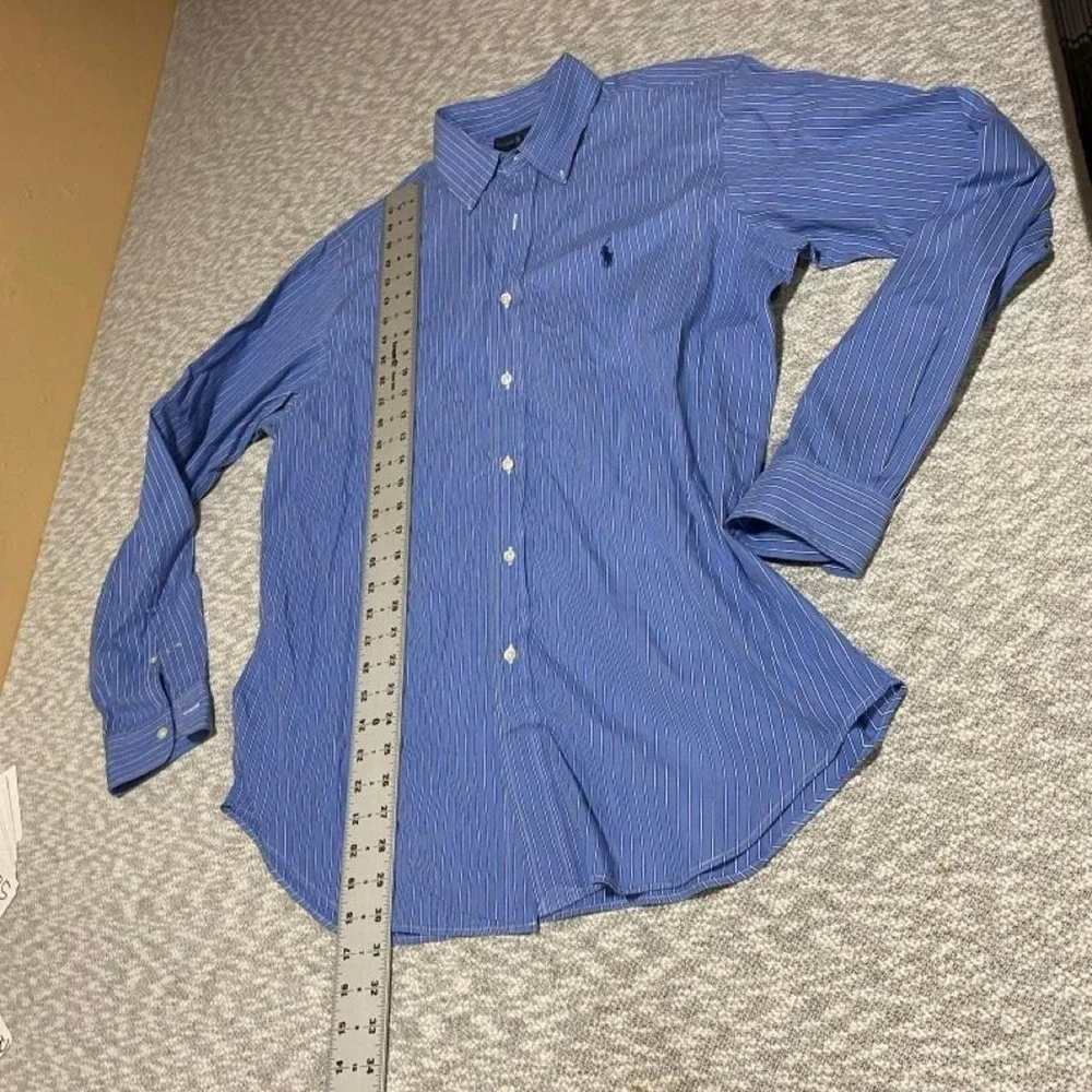 Polo Ralph Lauren blue button-up shirt classic fit L 100% cotton. SKU-B240